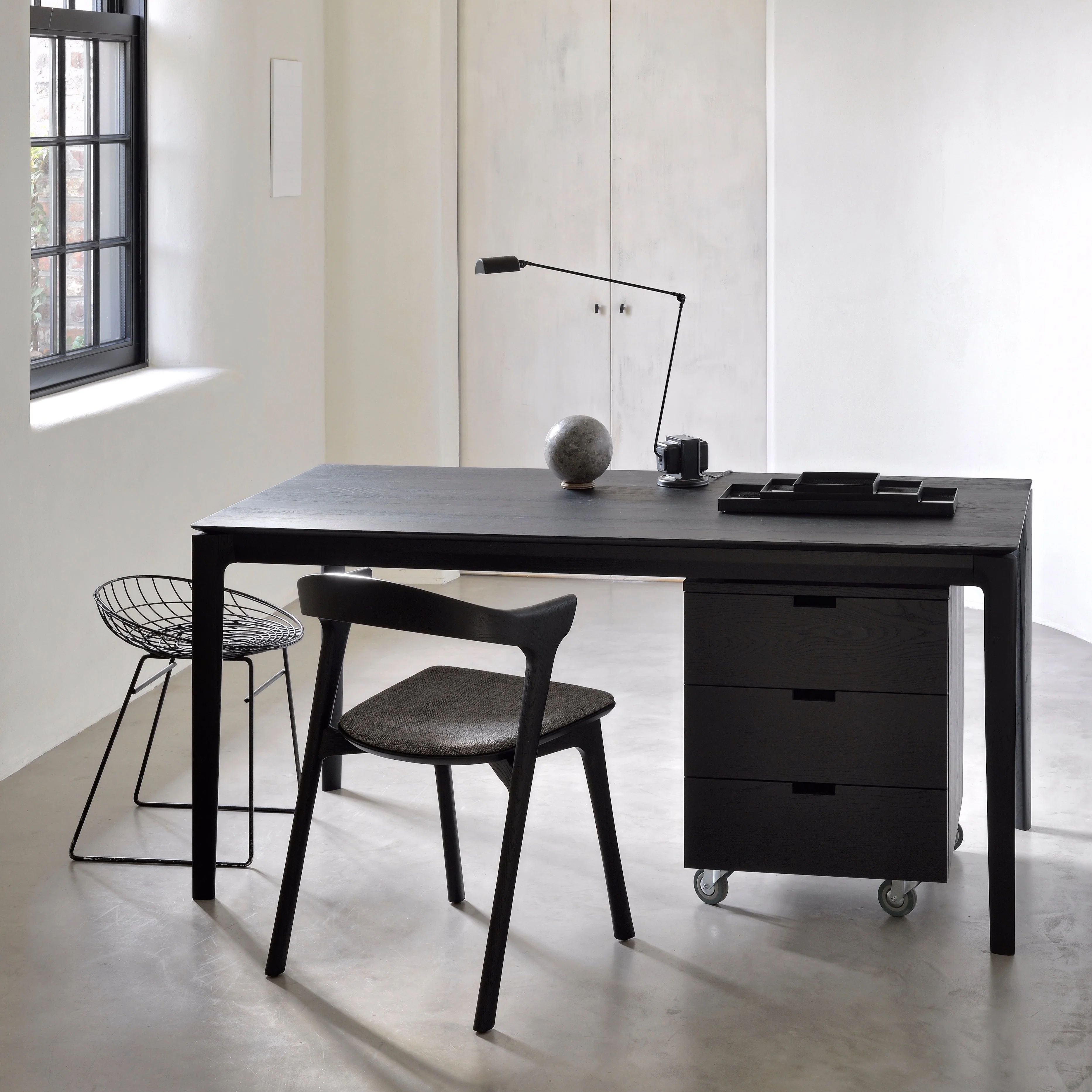 High-Grade Bok Solid Black Oak Dining Table 71 quot Effective