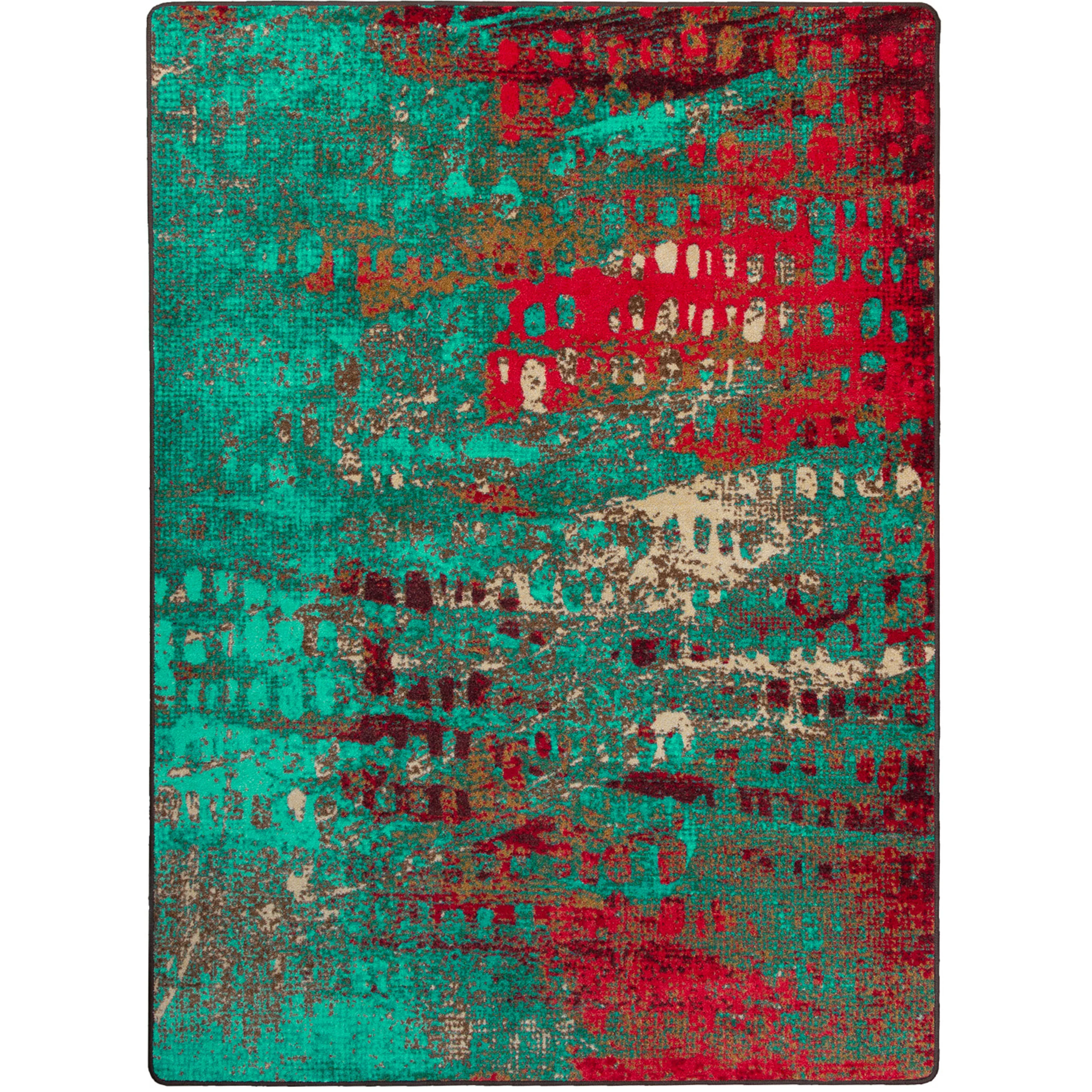 Breathable Forward Shift OKA Rug – Turquoise Recyclable