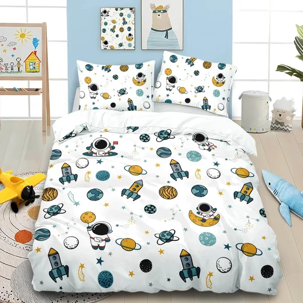 Environmentally Friendly Astronaut Space Kids bedding Set Exceptional