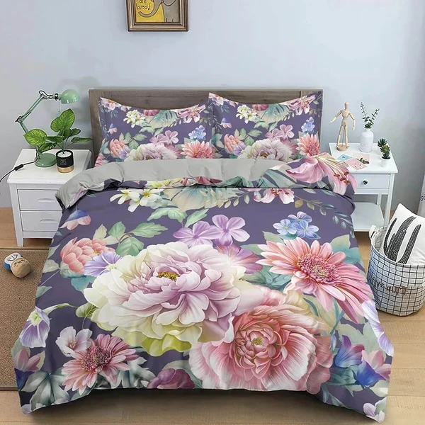 Authentic Vintage Floral Duvet Cover Set Casual