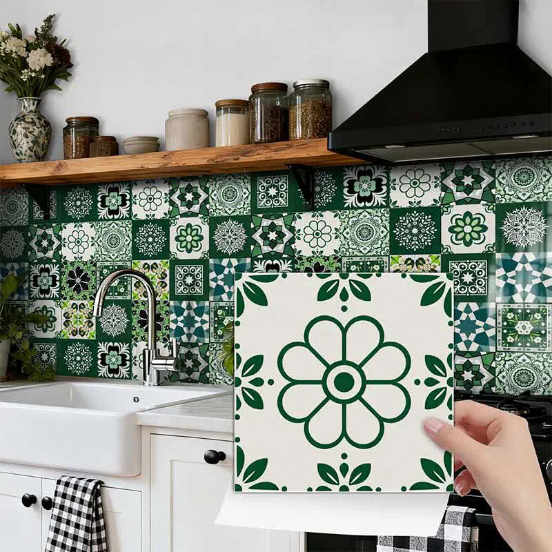 World-Class Ownkoti Retro Floral Peel and Stick Wall Sticker 24PCS Consistent