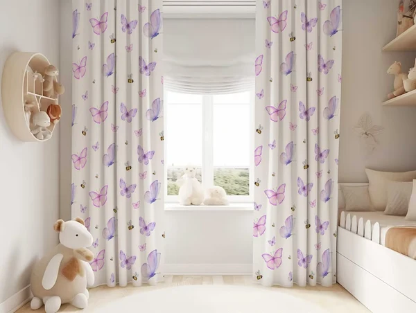 Fine Crafted Watercolor Butterfly Living Room Curtains – Dreamy Nature-Inspired Window Drapes for Kids amp Adults Genuine