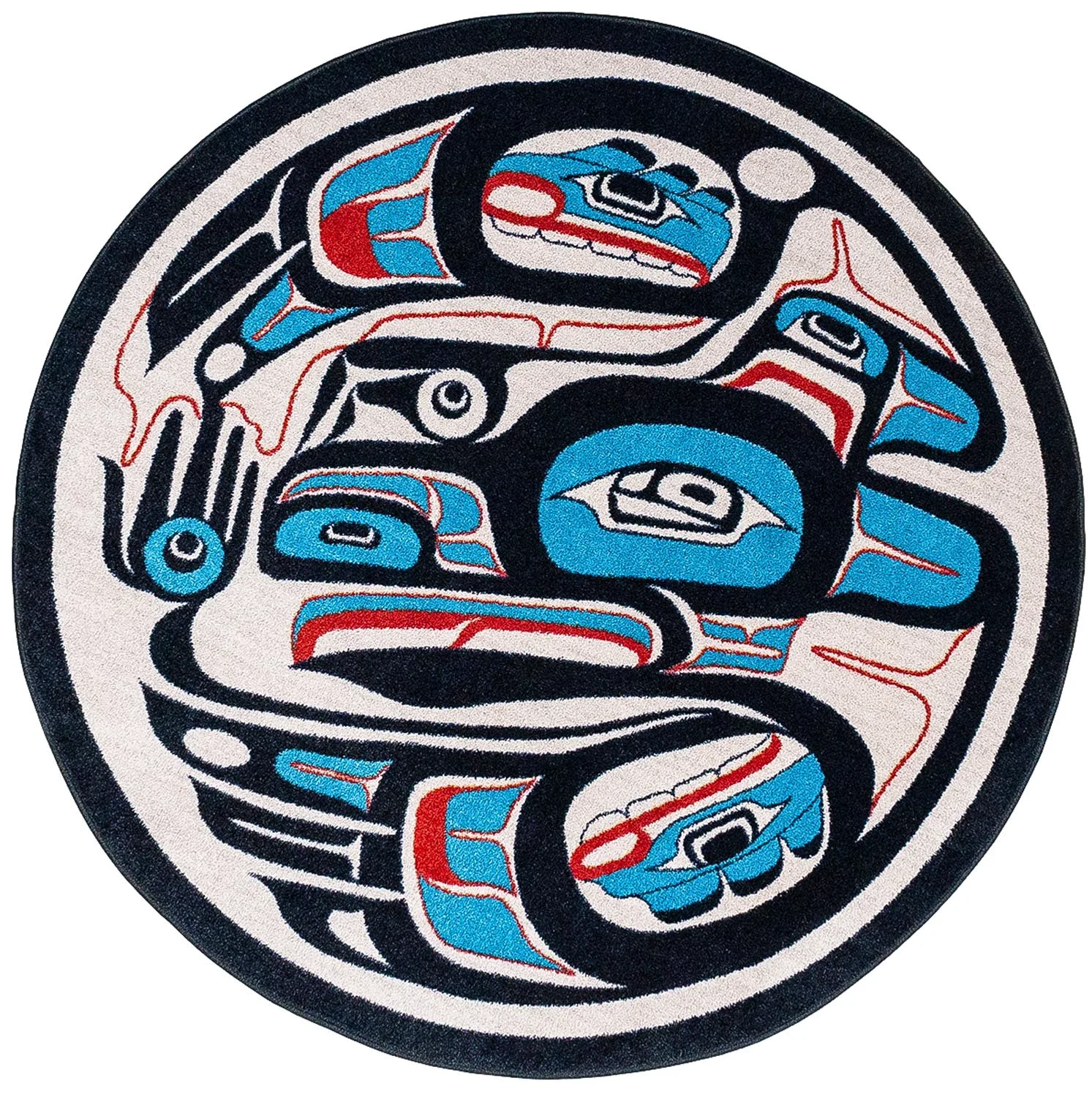 Powerful Mike D Raven Rug – Red and Blue Next-Generation