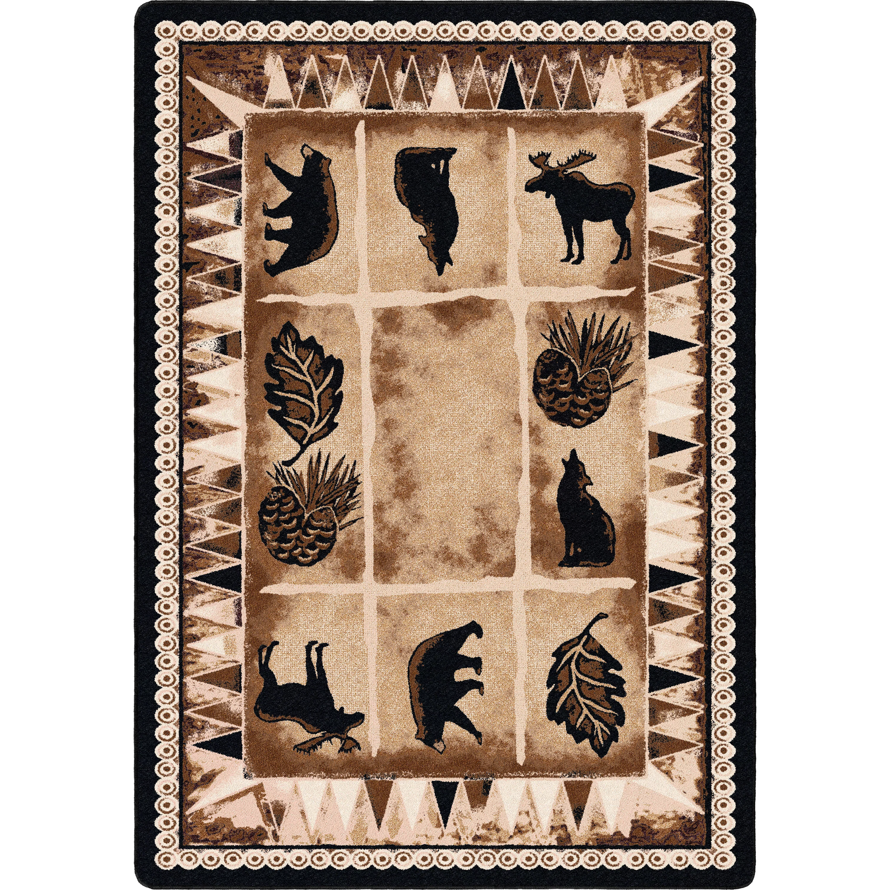 High-End Northern Wildlife Rug – Brown Shades Elegant