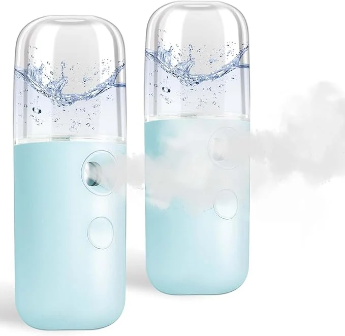 Verified GIVERARE 2 Pack Nano Facial Steamer Handy Mini Mister USB Rechargeable Mist Versatile
