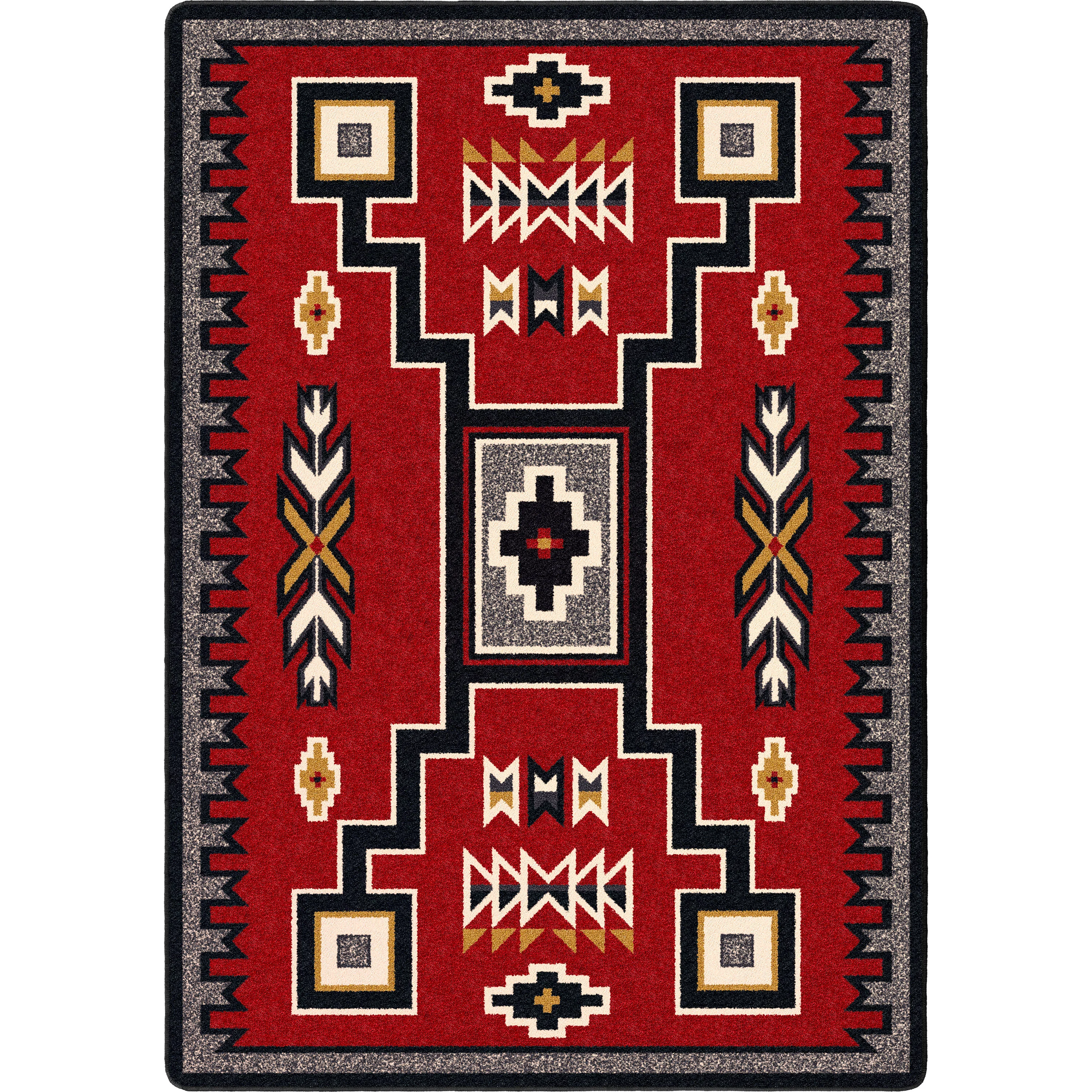 Sustainable Old Crow Rug – Red Original Design