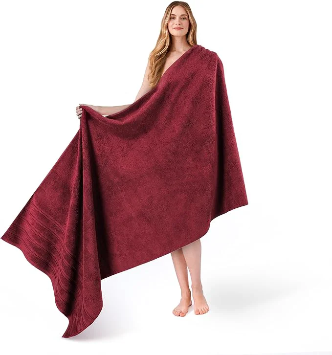 Fast American Soft Linen 35×70 Jumbo Large Bath Towel 600 GSM Cotton Turkish Artisan