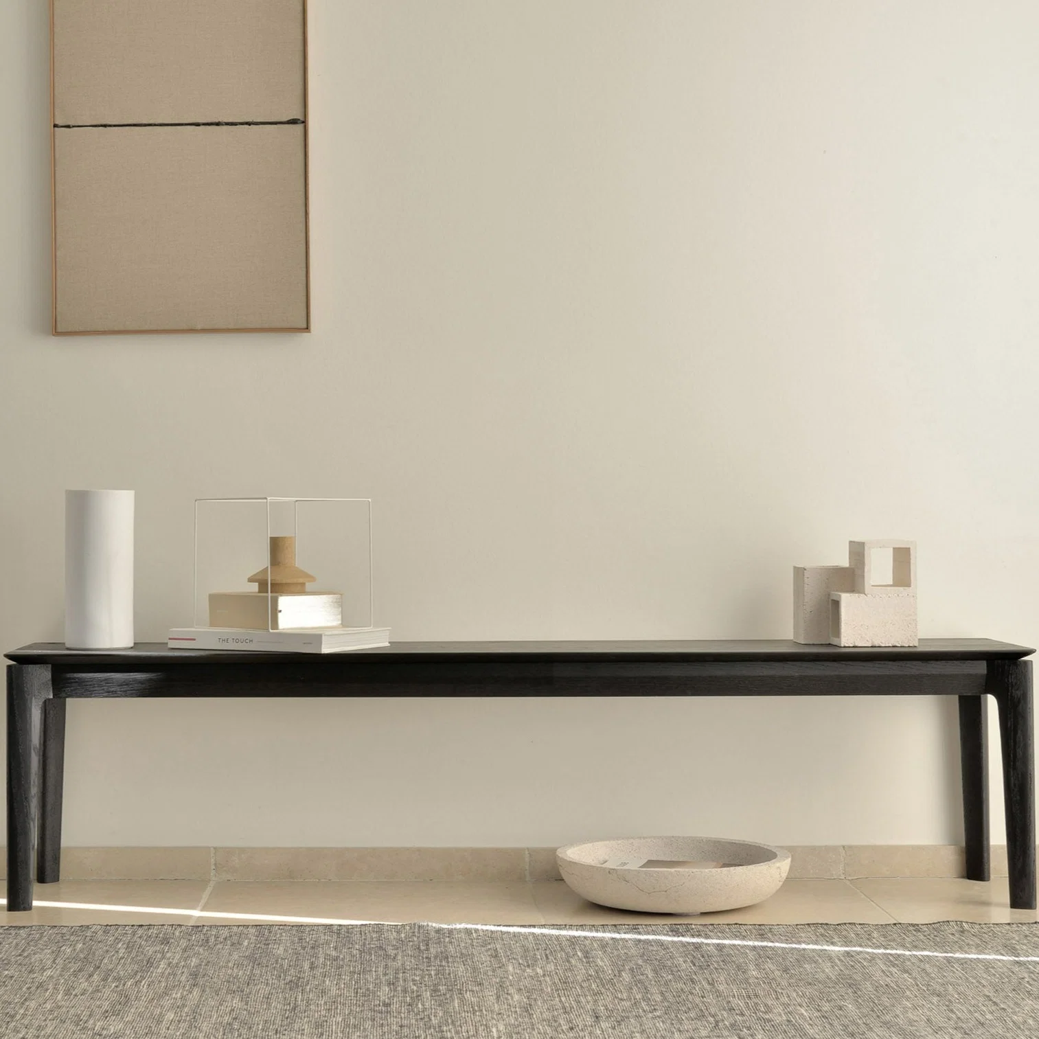 Outstanding Bok Solid Black Oak Bench 66 quot Trusted