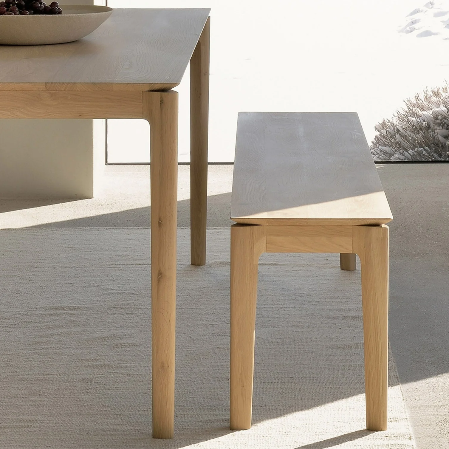 Genuine Bok Solid Oak Bench 58 quot Environmentally Friendly