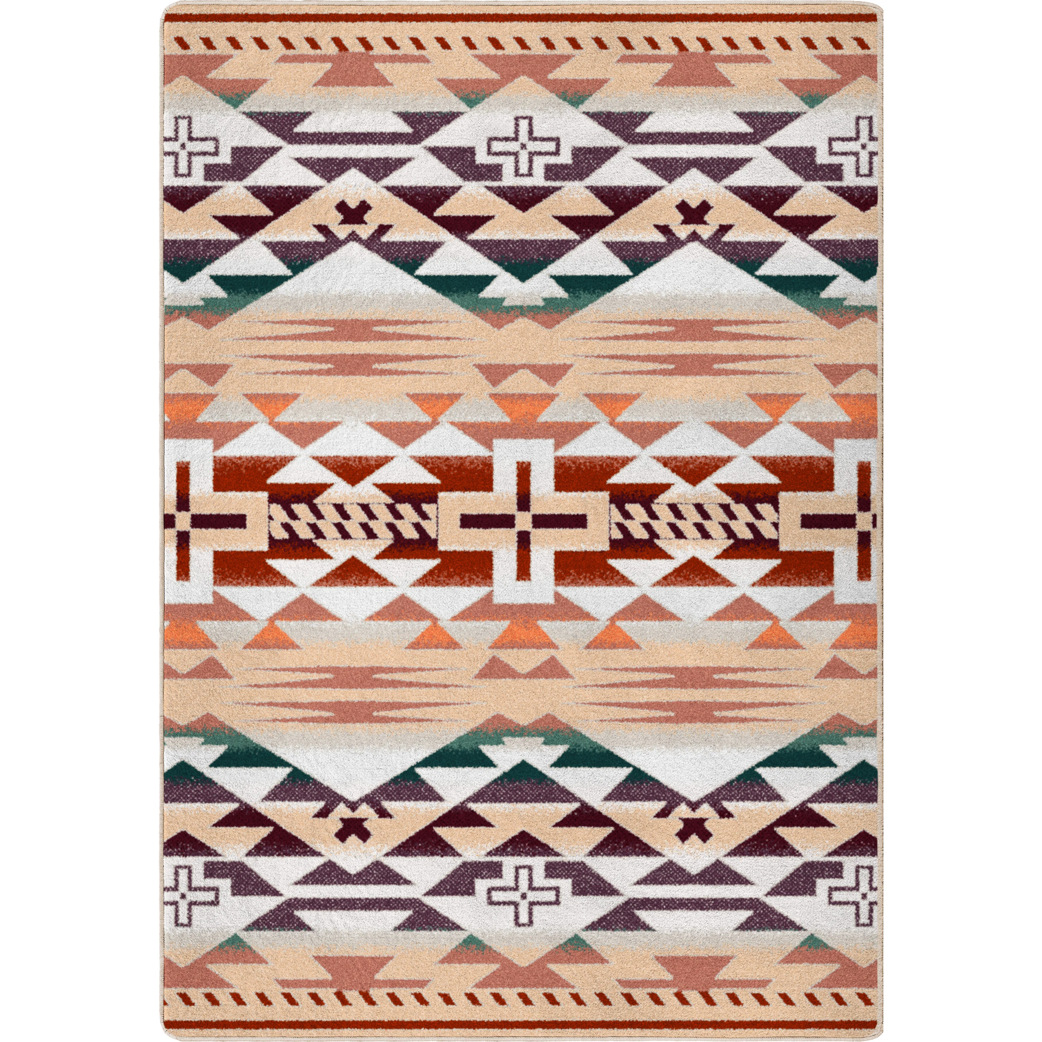 Responsible Rustic Cross OKA Rug – Clay Breathable