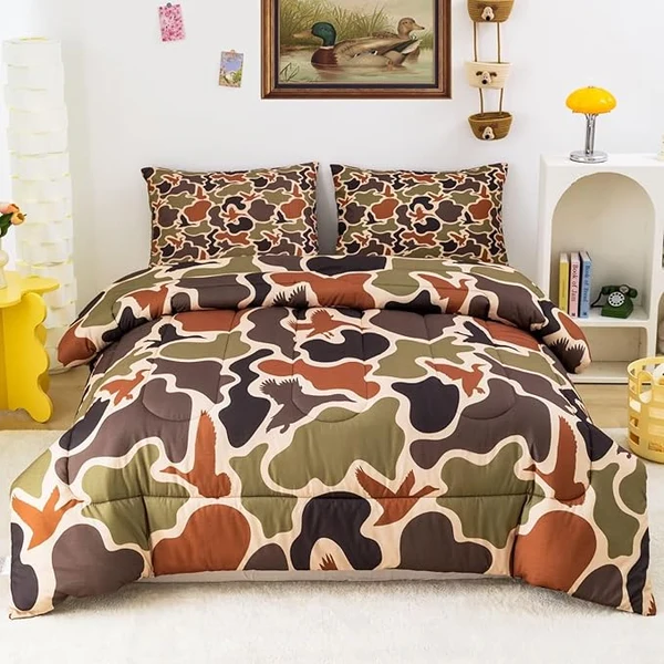Responsible Camouflage Doona Cover – Military Camo Bedding Set for Teen amp Dorm Room Decor Fine