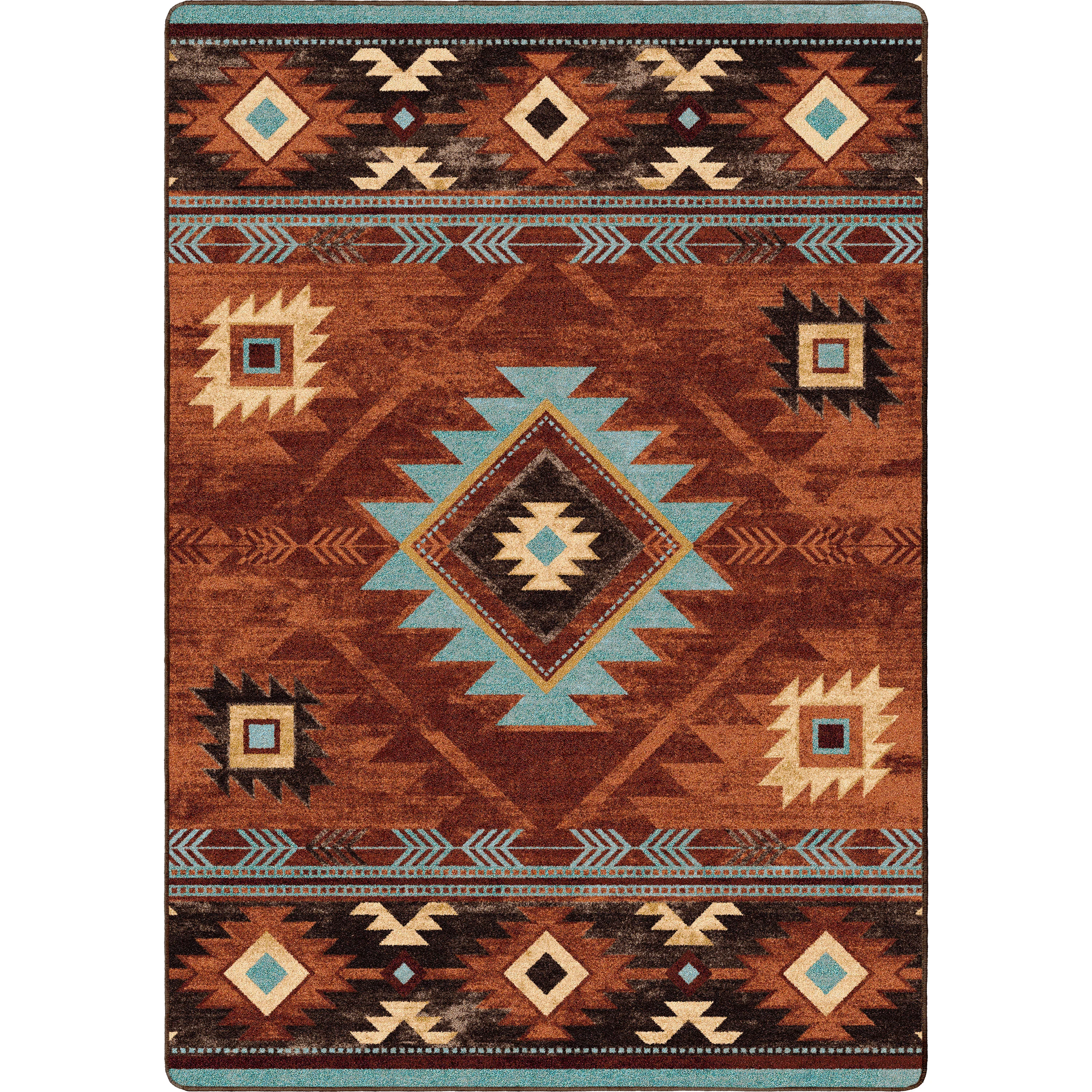 Safe Whisky River Rug – Rust Detailed