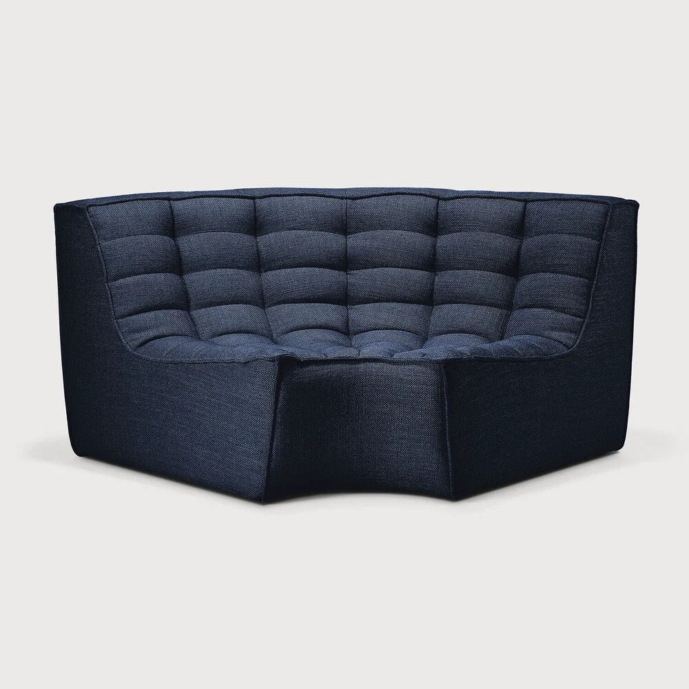 Reusable N701 Round Corner Eco Fabric Sofa Graphite Durable