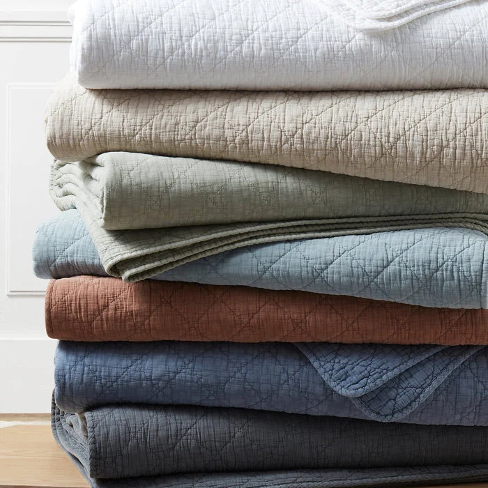 Clean Stonewashed Cotton Gauze Quilt Set Reliable