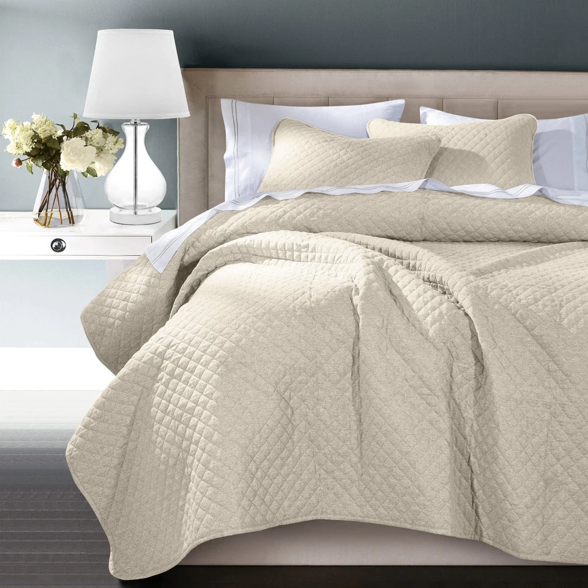 Authentic Anna Diamond Quilted Coverlet Set Optimized