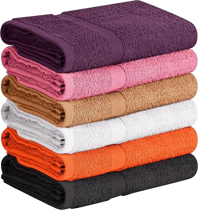 Smooth Towel and Linen Mart Cotton 6 Pack Bath Towel Set Quick Dry Super Fashionable