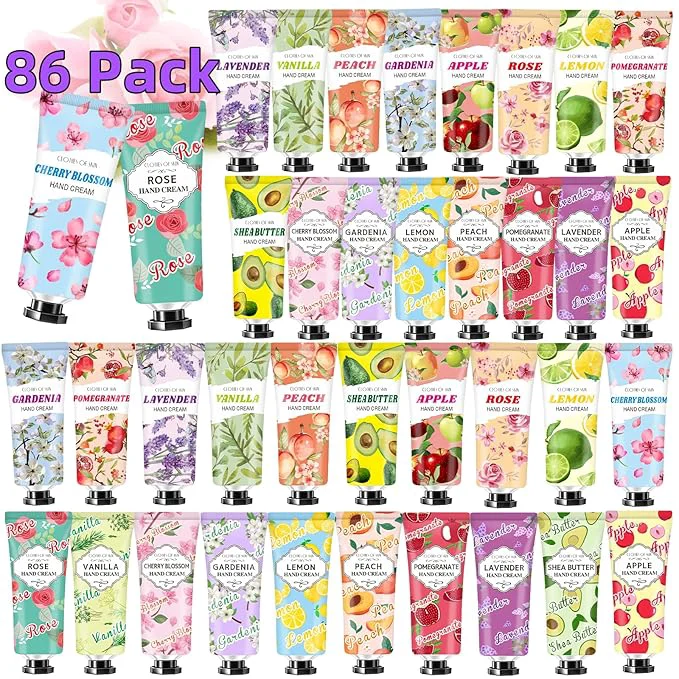 Innovative 86 Pack Hand Cream Bulk Gifts for Women Teen Girls Mothers Day Gifts Eco-Friendly