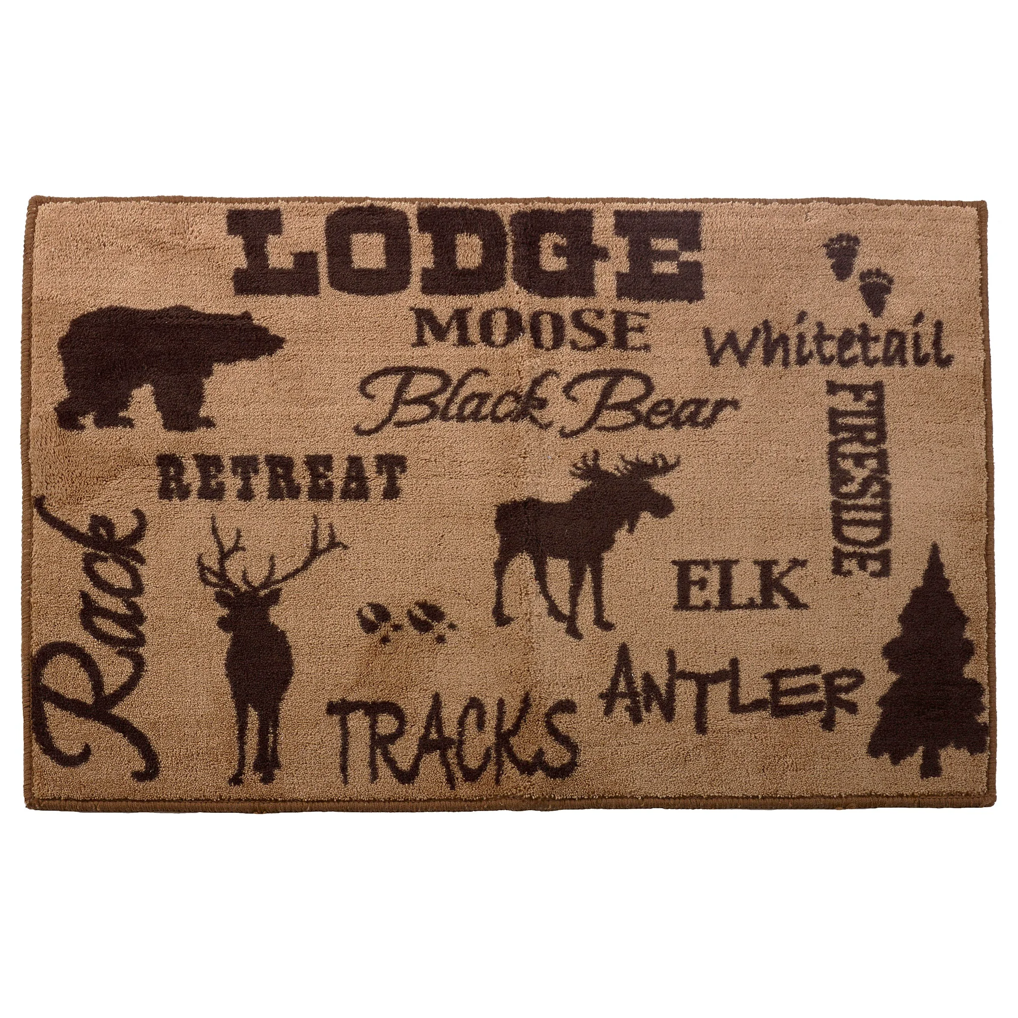 Trendy Tan amp Chocolate Brown Lodge Rug Fine