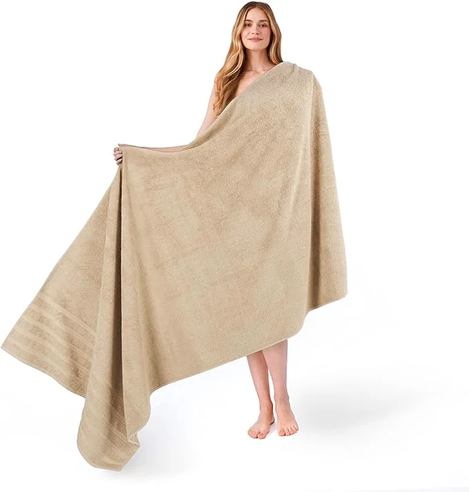 Top-Quality American Soft Linen 35×70 Jumbo Large Bath Towel 600 GSM Cotton Turkish