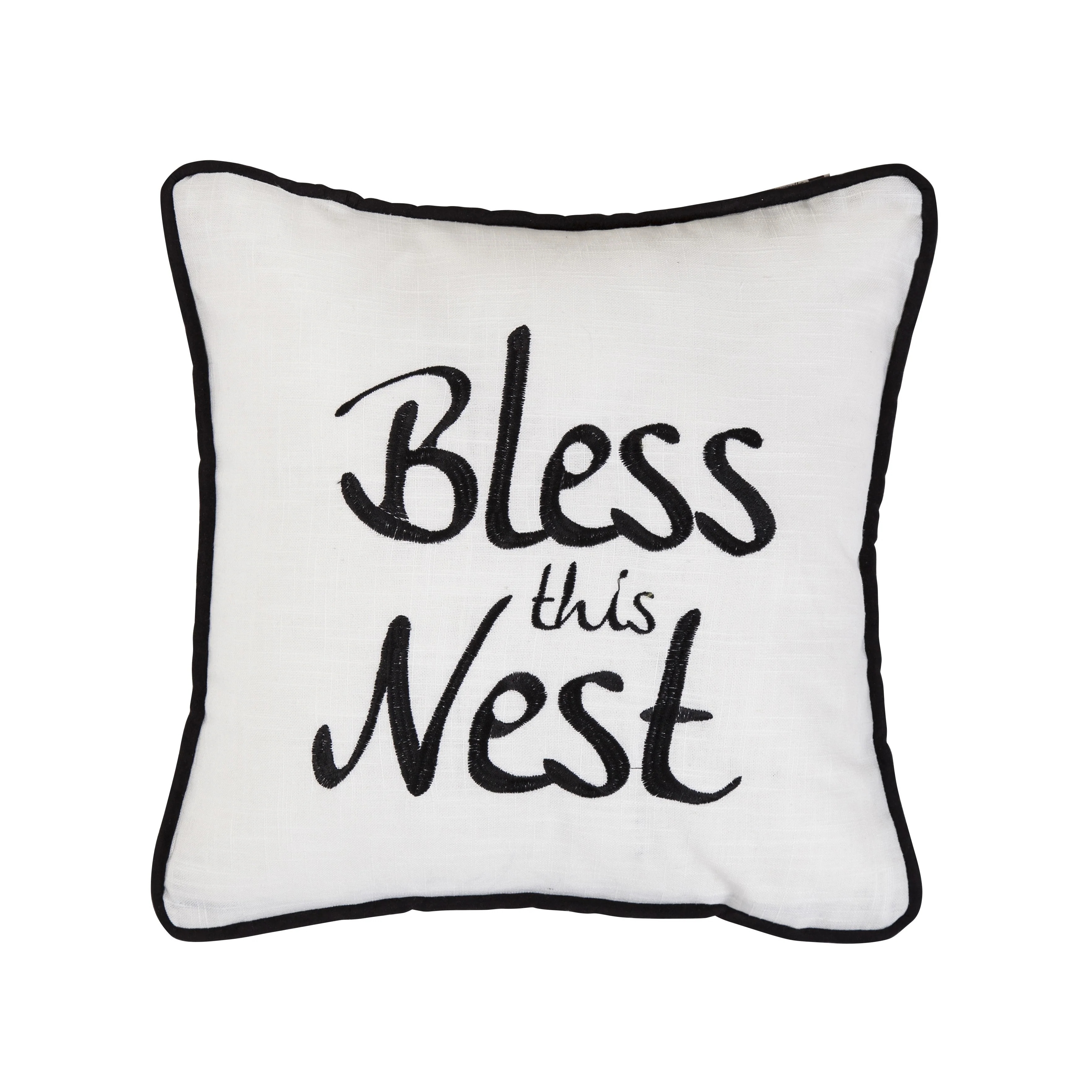 Clean Bless This Nest quot Embroidery Throw Pillow Comfortable