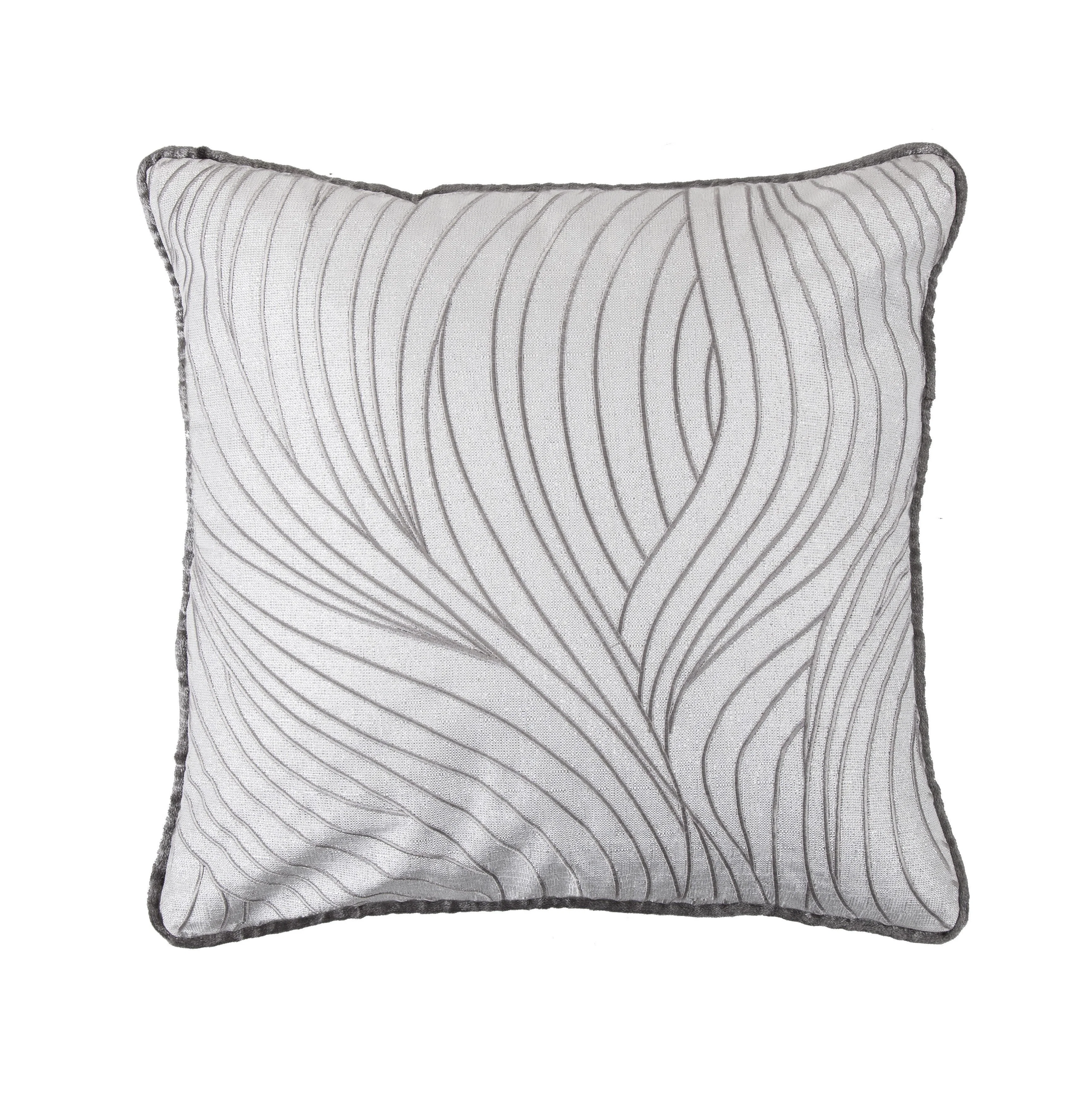 Exclusive Celeste Wave Reversible Soft Velvet Throw Pillow Natural