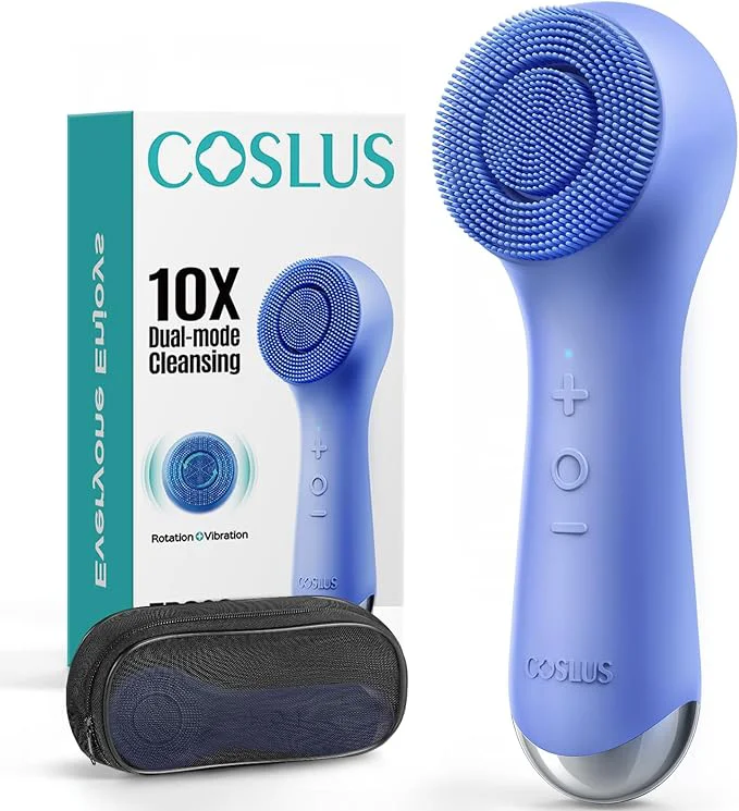 Functional COSLUS FBS03 Face Scrubber Facial Cleansing Brush 2 in 1 Spin and Vibration