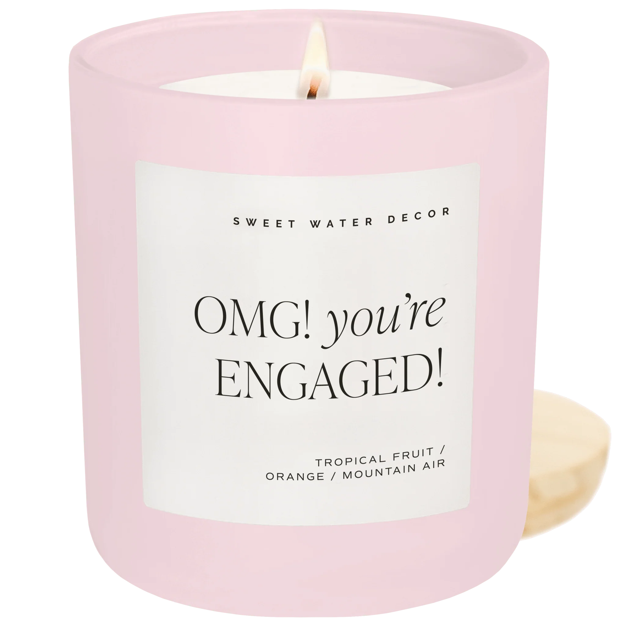 Soft Omg You 39 re Engaged Soy Candle – Pink Matte Jar – 15 oz Convenient
