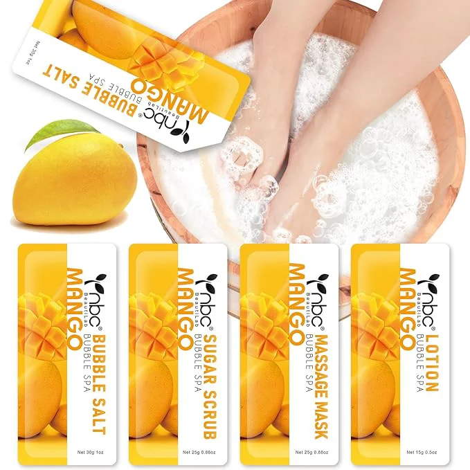 Healthy Pedicure Kit Foot Soak Set Bubble Salt Sugar Scrub Massage Mask Massage Original