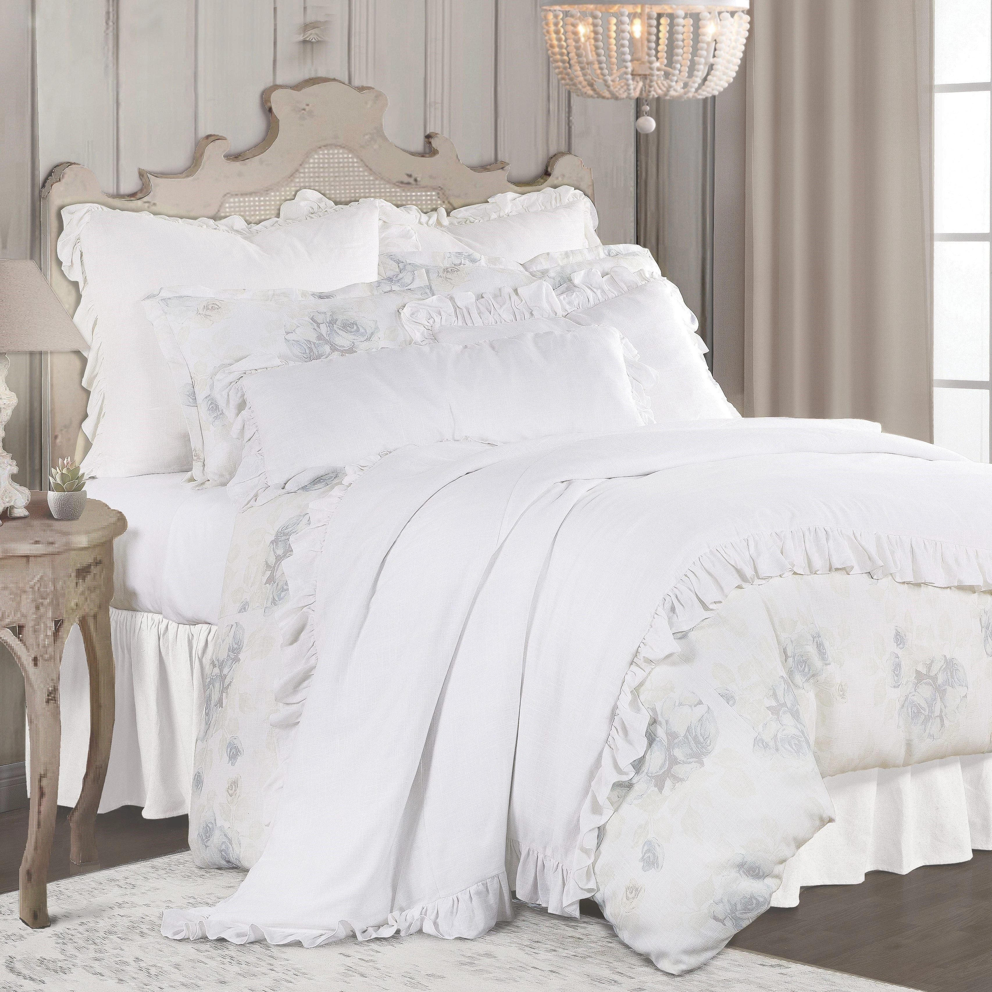 Smooth Rosaline Washed Linen Comforter Set 3 Pc Next-Generation