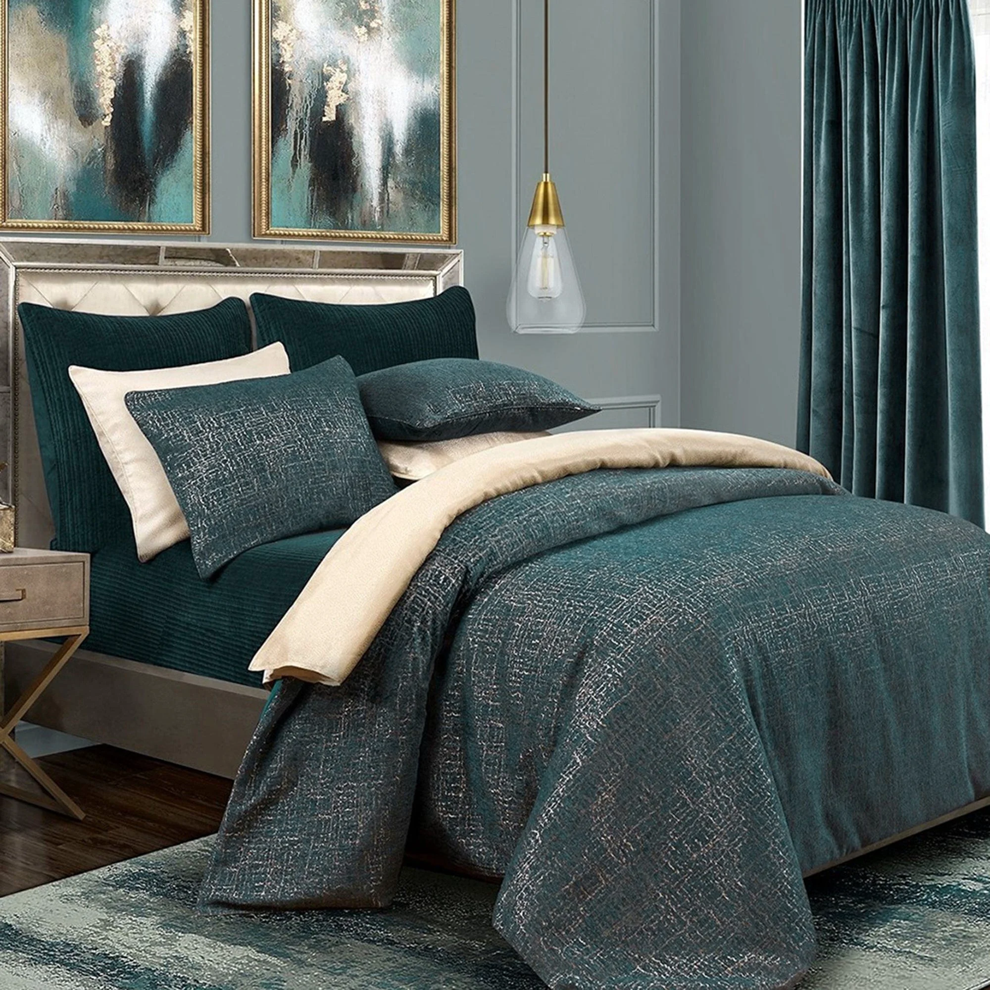 Professional Hayworth Comforter Set 3 Pc Authentic