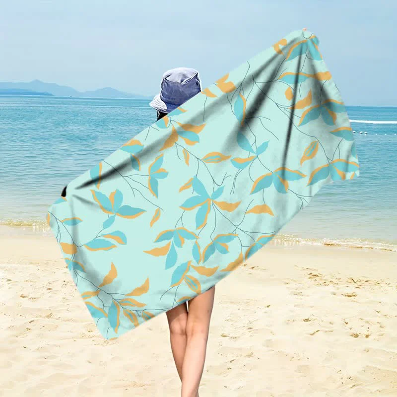 Elegant Ownkoti Artistic Botanical Leaf Beach Towel Top-Quality