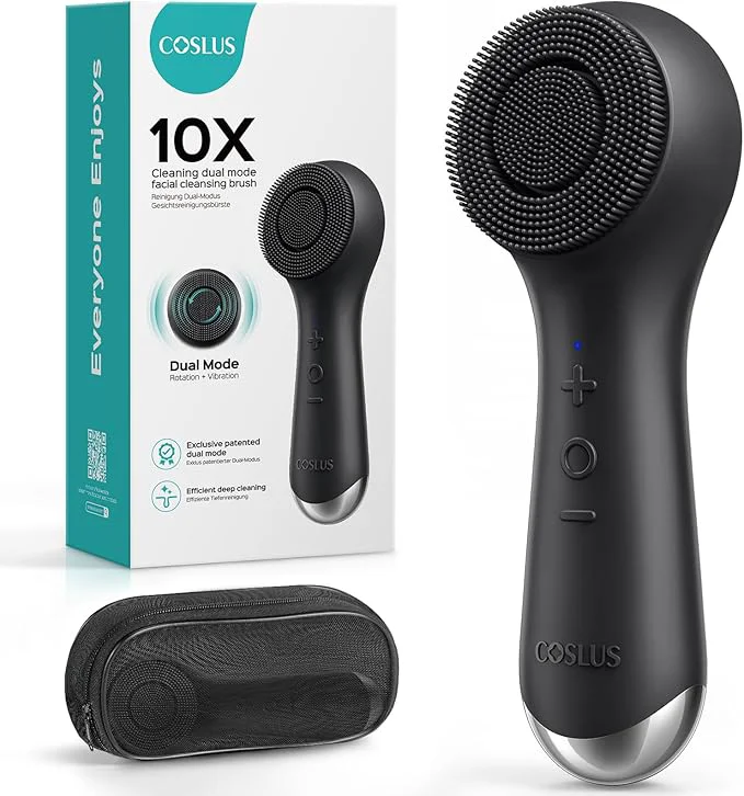 Classic COSLUS FBS03 Face Scrubber Facial Cleansing Brush 2 in 1 Spin and Vibration Eco-Friendly