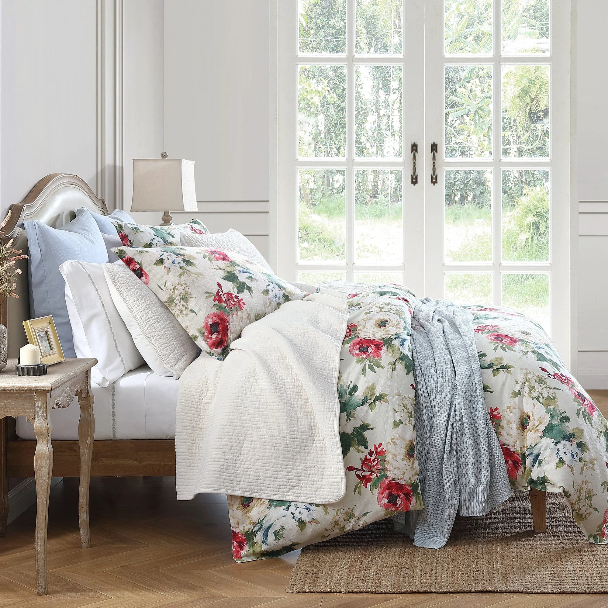 Quality Peony Washed Linen Comforter Set 3 Pc Trusted