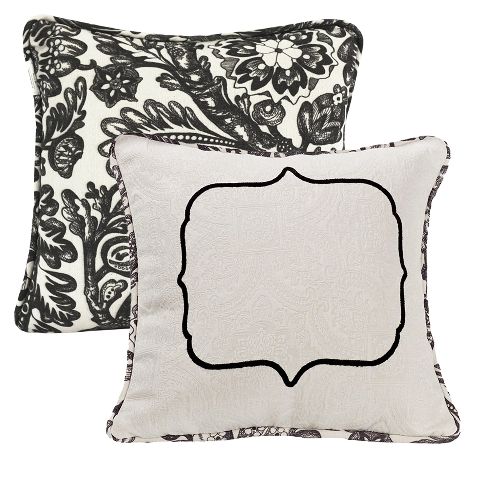 Responsible Augusta Embroidered Toile Throw Pillow Clean
