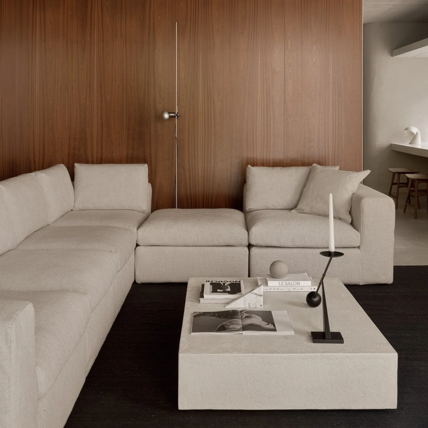 Innovative Elements Rectangular Micro-cement Coffee Table Off White Authentic