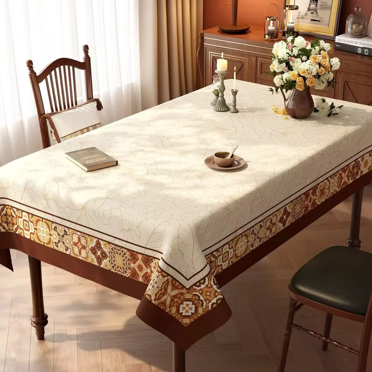 Reliable Ownkoti Boho Style Geometric Pattern Tablecloth Responsible