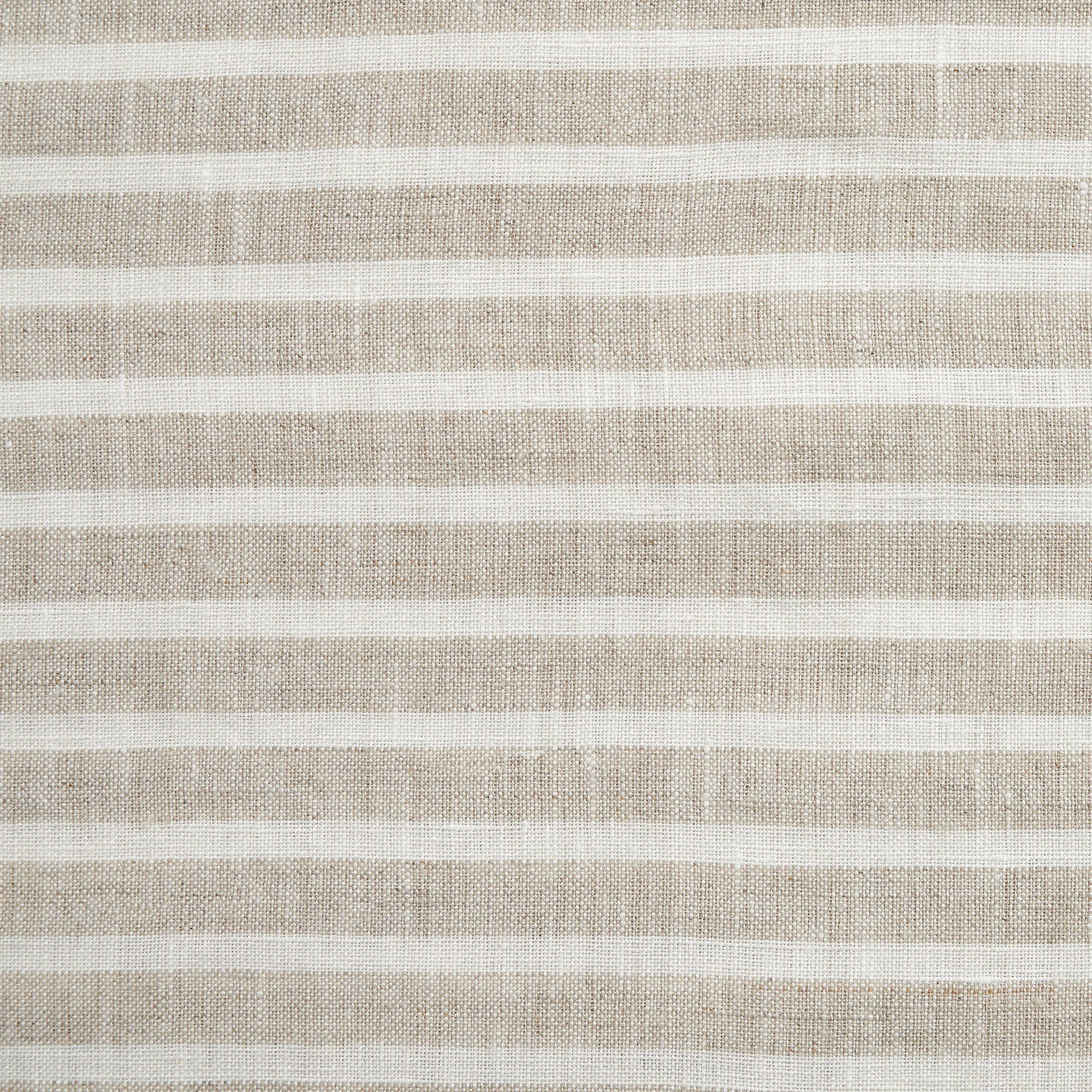 Casual French Flax Linen Railroad Stripe Reversible Swatch Relaxed