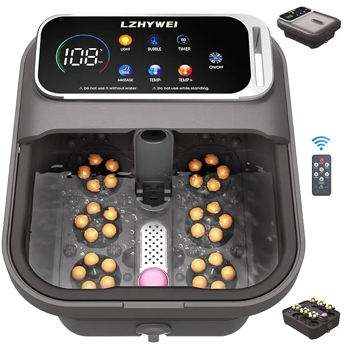 Artisan Collapsible Foot Spa with Heat Electric Foot Bath Massager with Color Reusable