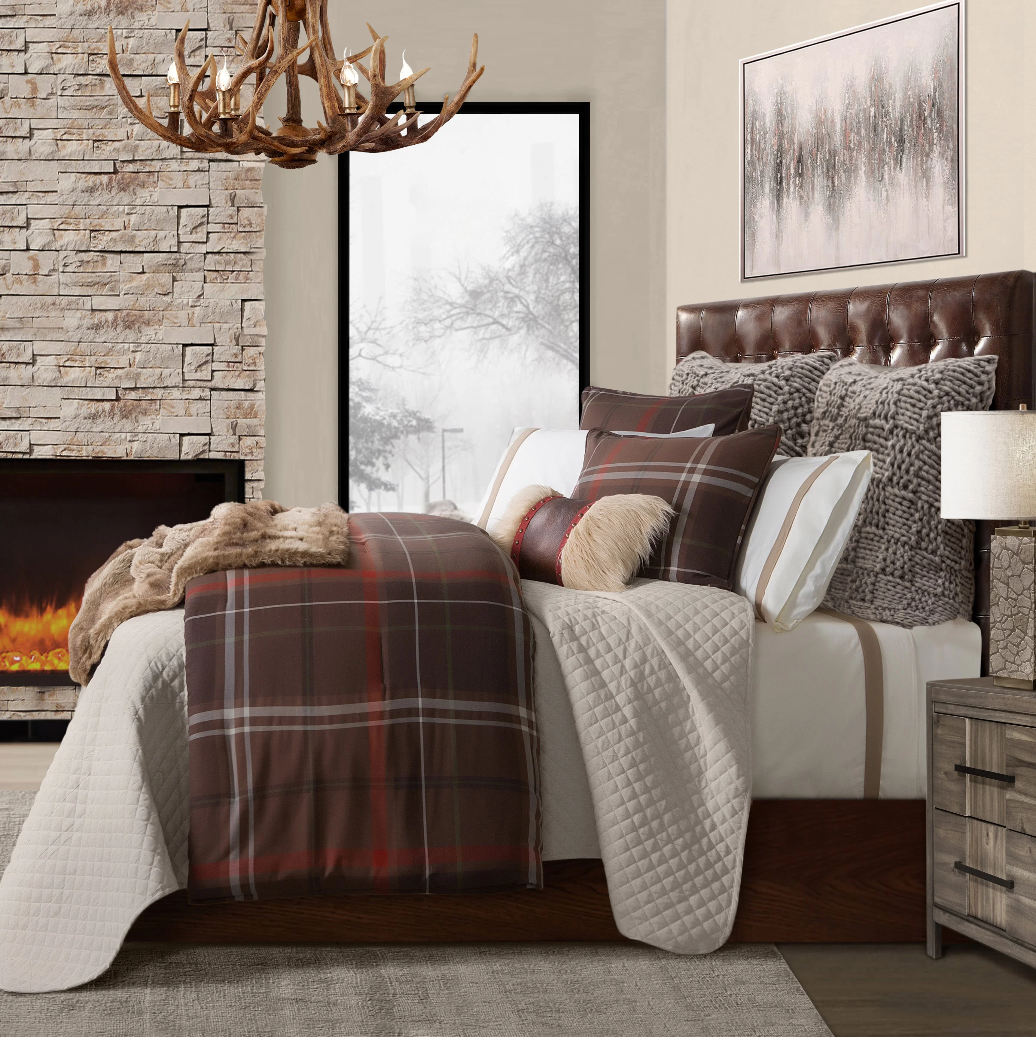 Classic Jackson Plaid Comforter Set 2 Pc Optimized