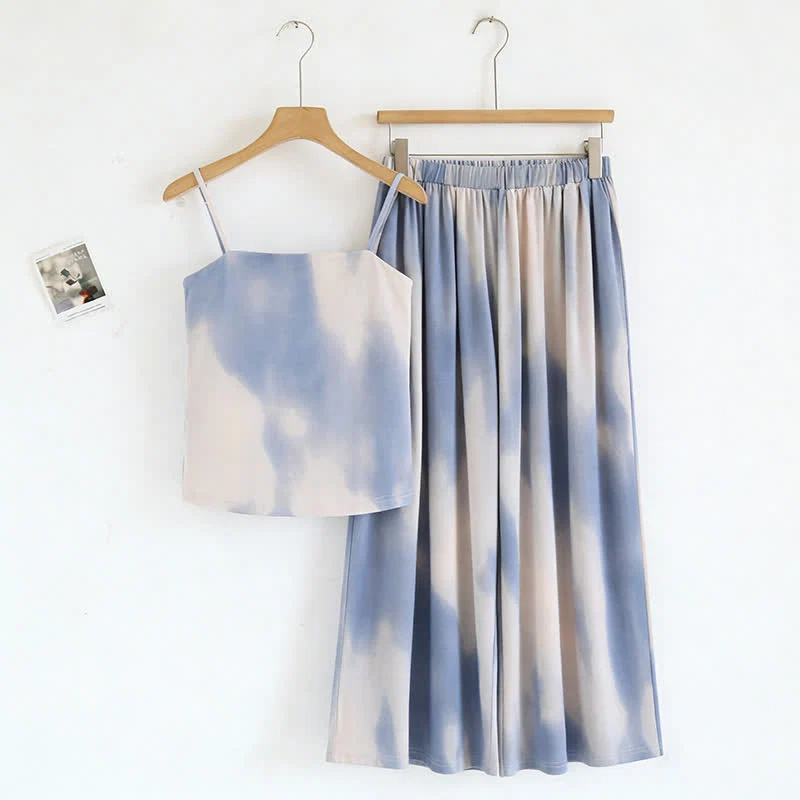 Reliable Ownkoti Artistic Blue Print Camisole amp Pants Sleepwear Clean