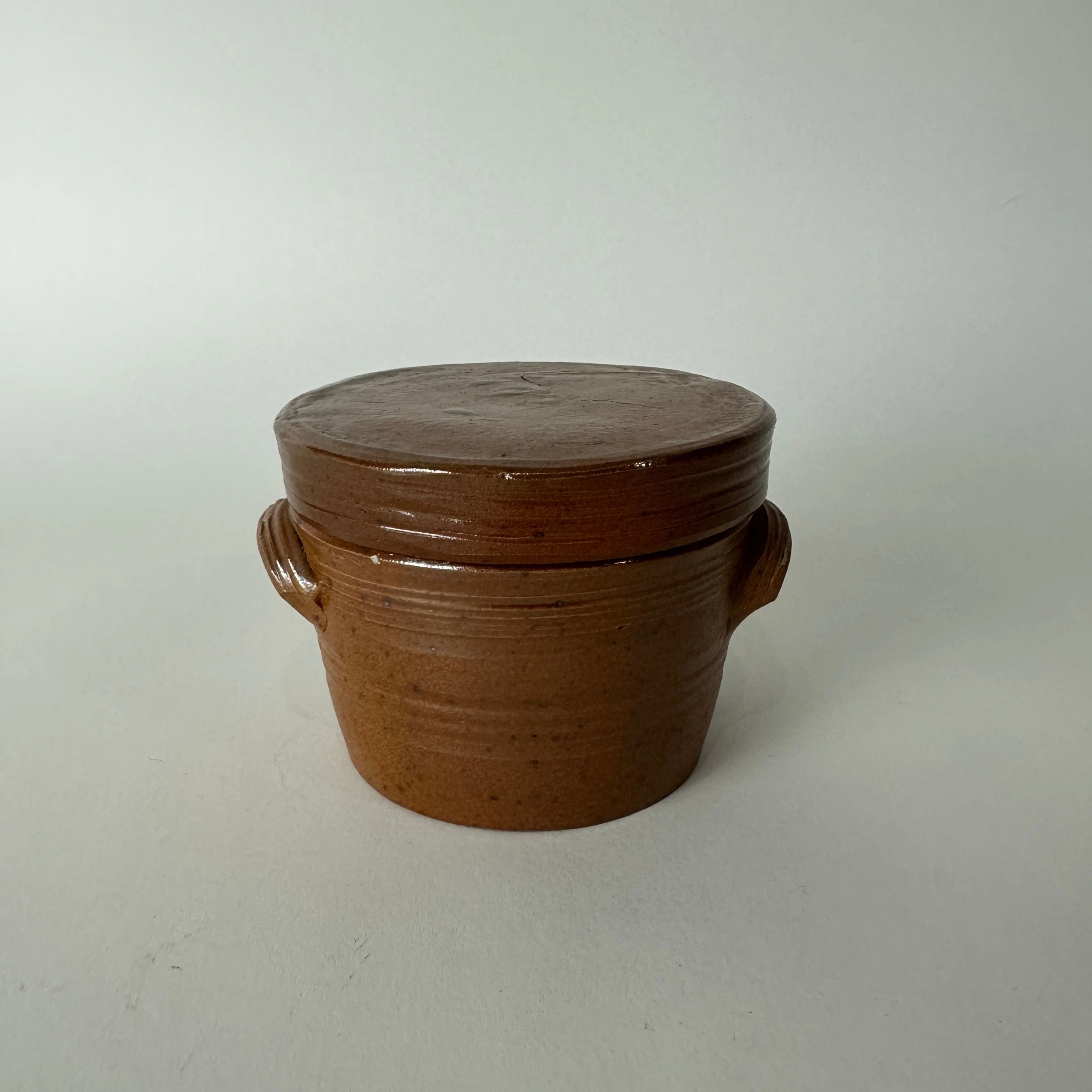 Solid Vintage French Stoneware Conical Butter Pot 0.25 L SALT Elegant