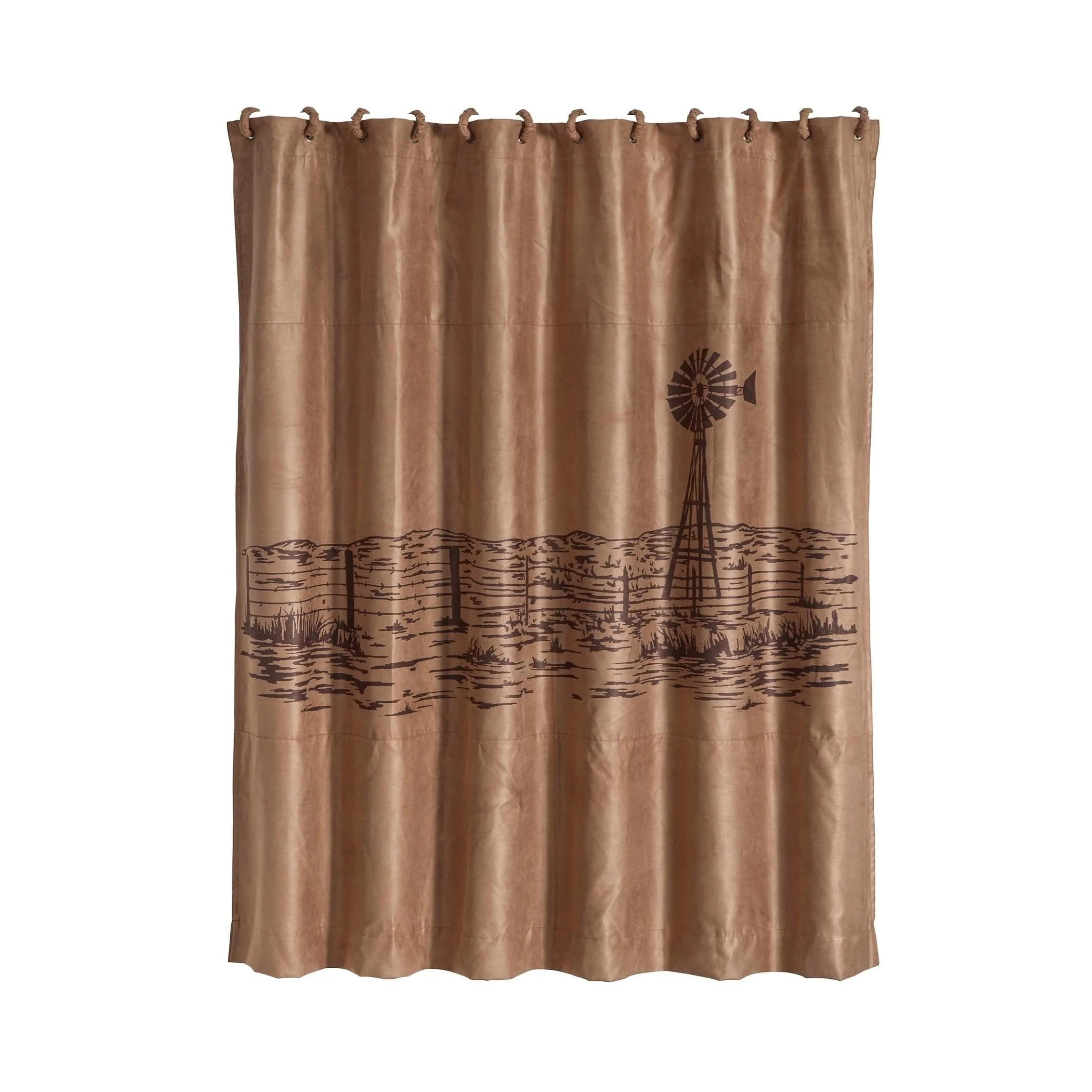 Expertly Made Jasper Embroidered Landscape Shower Curtain Official