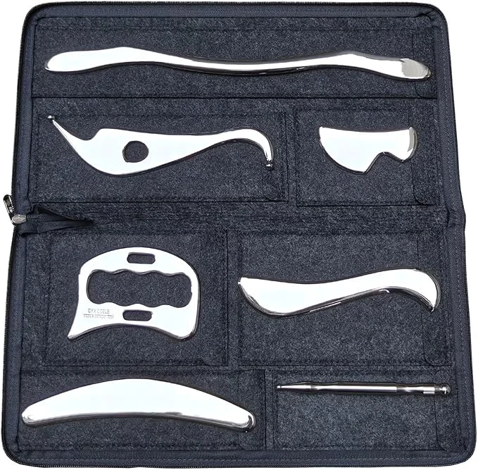 Premium 7 in 1 Stainless Steel Muscle Scraper Tool Set IASTM Tool Artisan