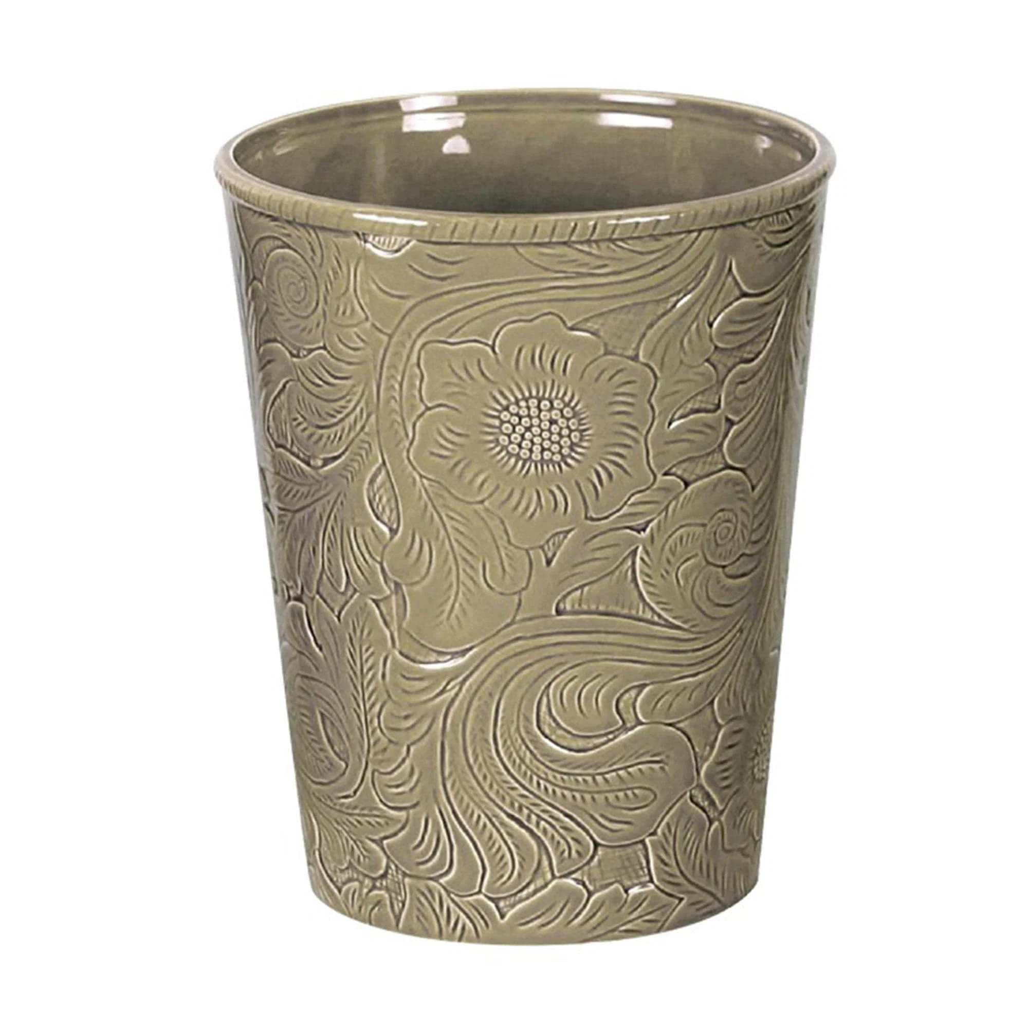 Lightweight Savannah Ceramic Wastebasket Official