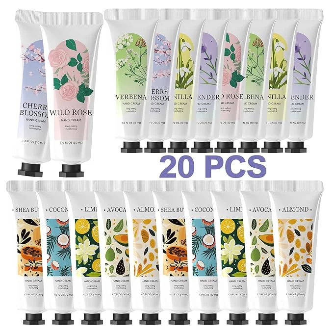 Secure spa luxetique 20 Pack Hand Cream Bulk Mini Hand Lotion Set Recyclable