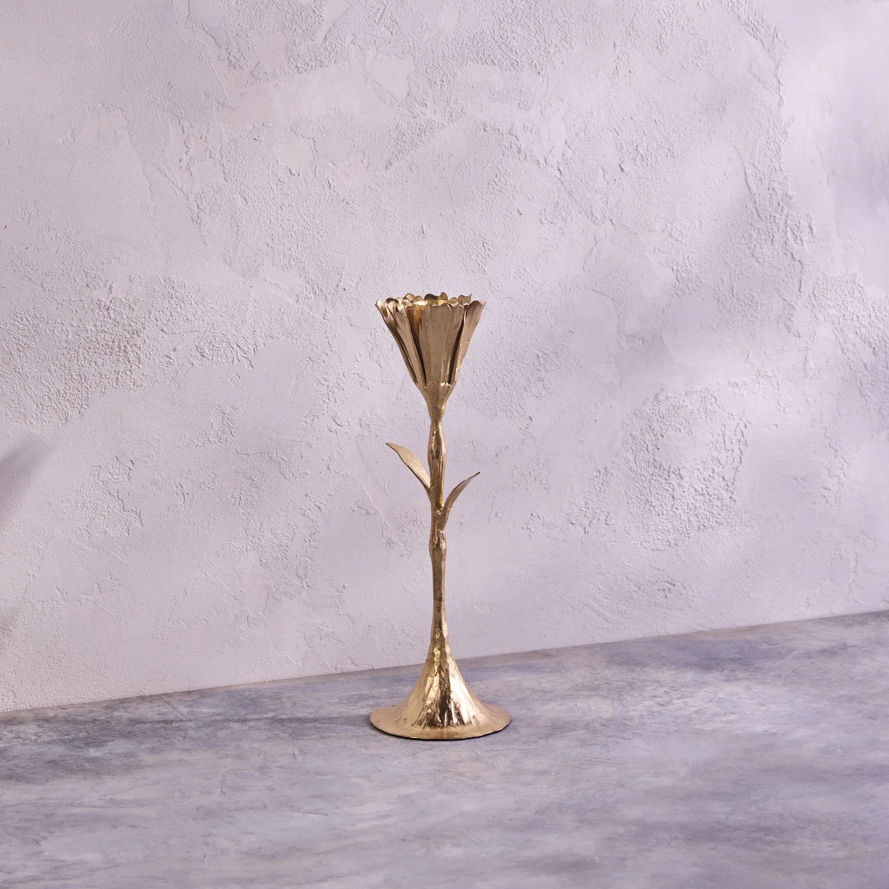 Smart Gold Floral Candleholder Medium Durable