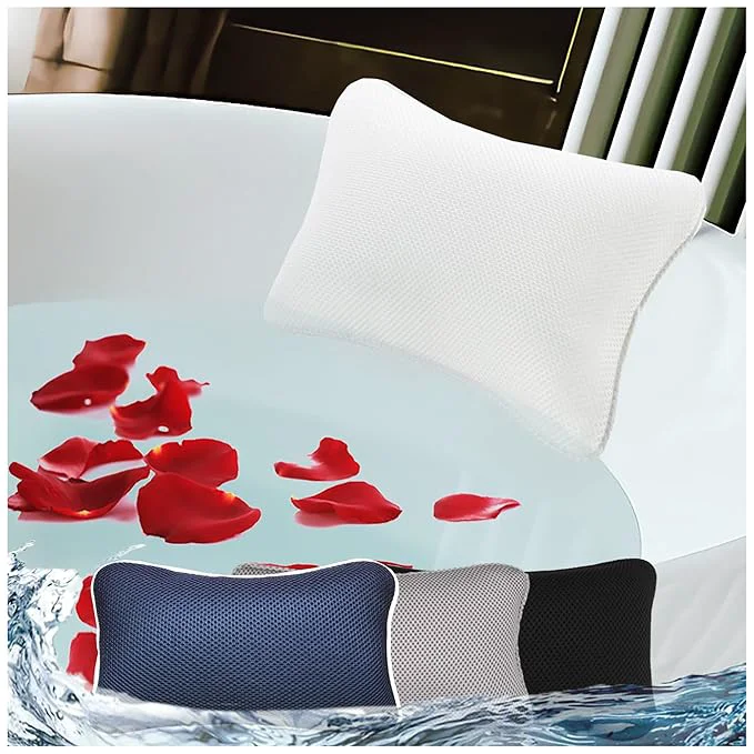 Fashionable Bathtub Pillow Non Slip Breathable Soft Comfortable Head Neck Support Original