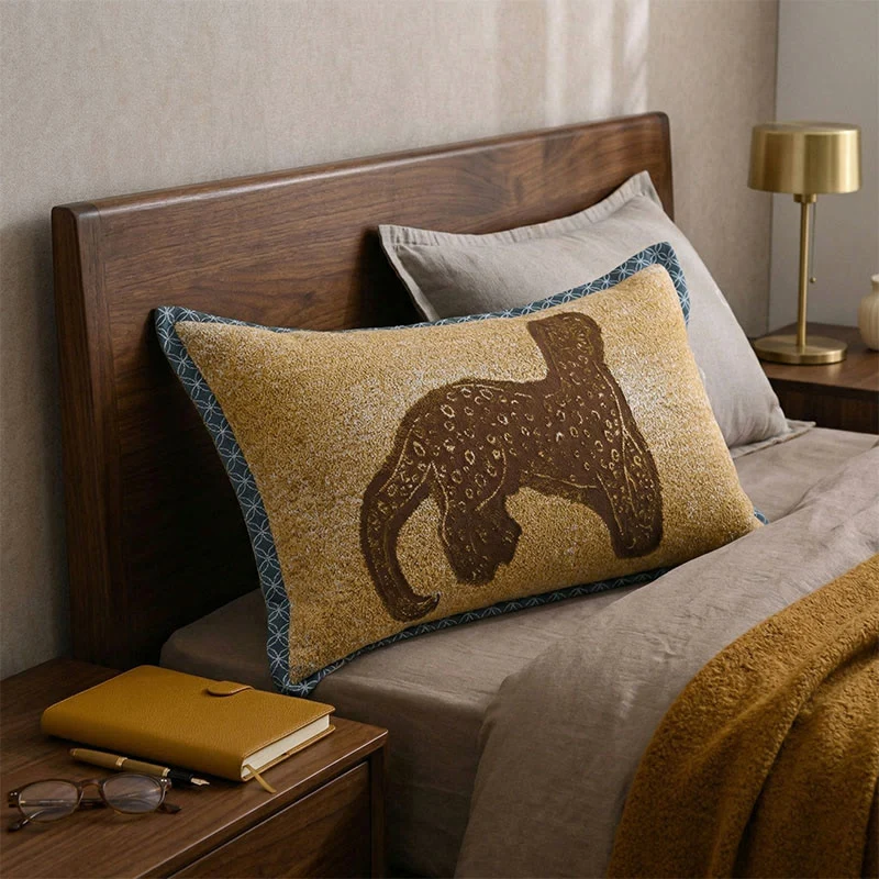 Authentic Ownkoti Bohemian Jacquard Leopard Pillowcases 2PCS Durable