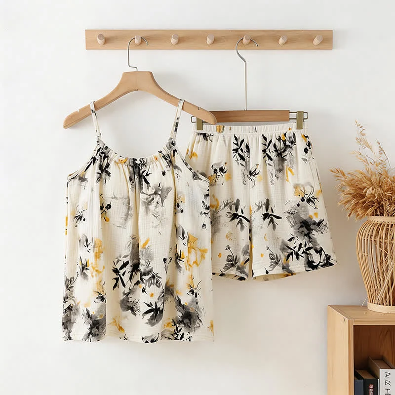 User-Friendly Ownkoti Ink Wash Cotton Gauze Cami Pajamas Optimized
