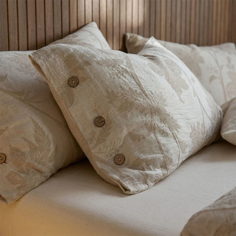 Original Ownkoti Vintage Floral Cotton Linen Pillowcases 2PCS Unique